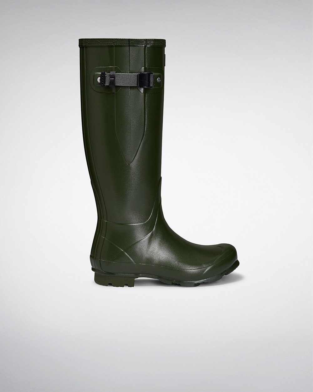 Hoge Regenlaarzen Dames - Hunter Norris Field Side Adjustable - Groen - 83QSDTGEP